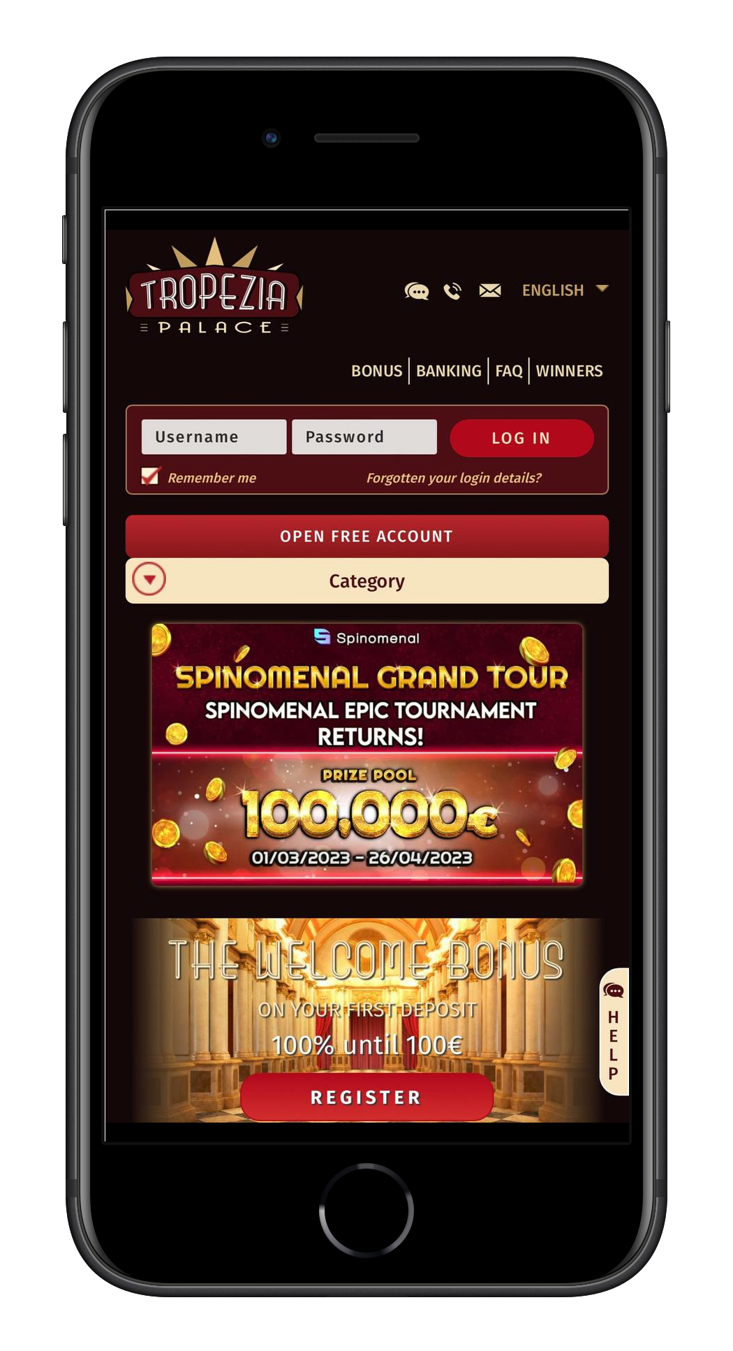Tropezia Palace Casino application mobile sur smartphone